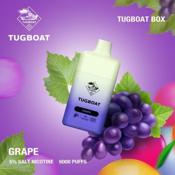 Tugboat Box 6000 Puffs Disposable Vape Grape in Dubai