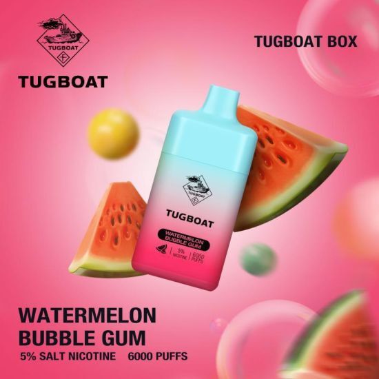 Tugboat Box 6000 Puffs Disposable Vape Watermelon Bubble Gum Dubai