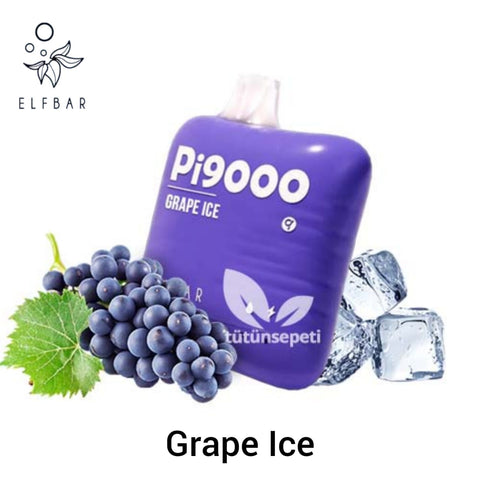 Elfbar Pi9000 Disposable Vape 9000 Puffs Grape Ice in UAE