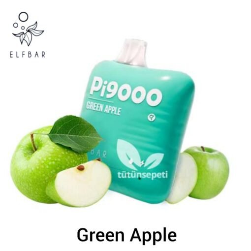 Elfbar Pi9000 Disposable Vape 9000 Puffs Green Apple in UAE